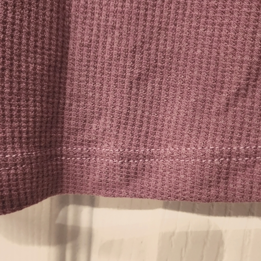 LAUREN Moshi Long Sleeve waffle knit  thermal in Mauve Purple Sizd SM and LG - Picture 7 of 10